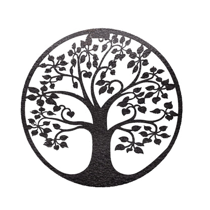No.PA6000BK Tree of Life Silhouette Solar Backlit Wall Art
