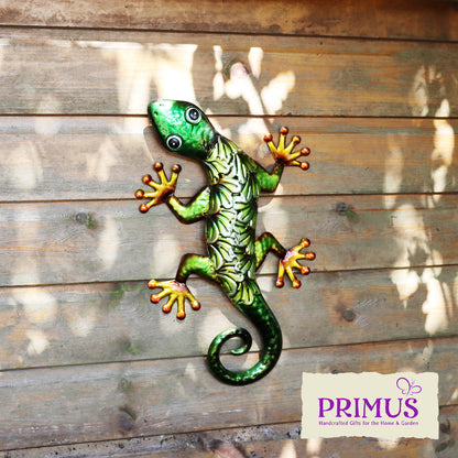 No.PA7000 Metallic Green Gecko Wall Art