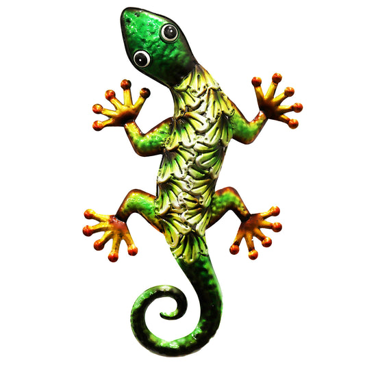 No.PA7000 Metallic Green Gecko Wall Art