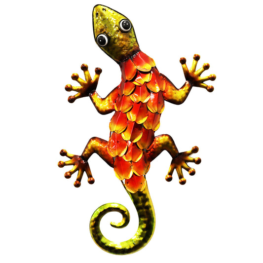 No.PA7001 Metallic Orange Gecko Wall Art