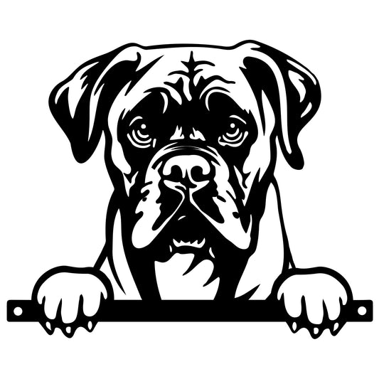 No.PF1018 Metal Boxer Peeking Dog Sihouette
