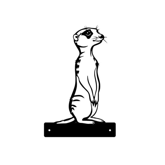 No.PF1043 Metal Peeking Zoo Silhouette - Meerkat