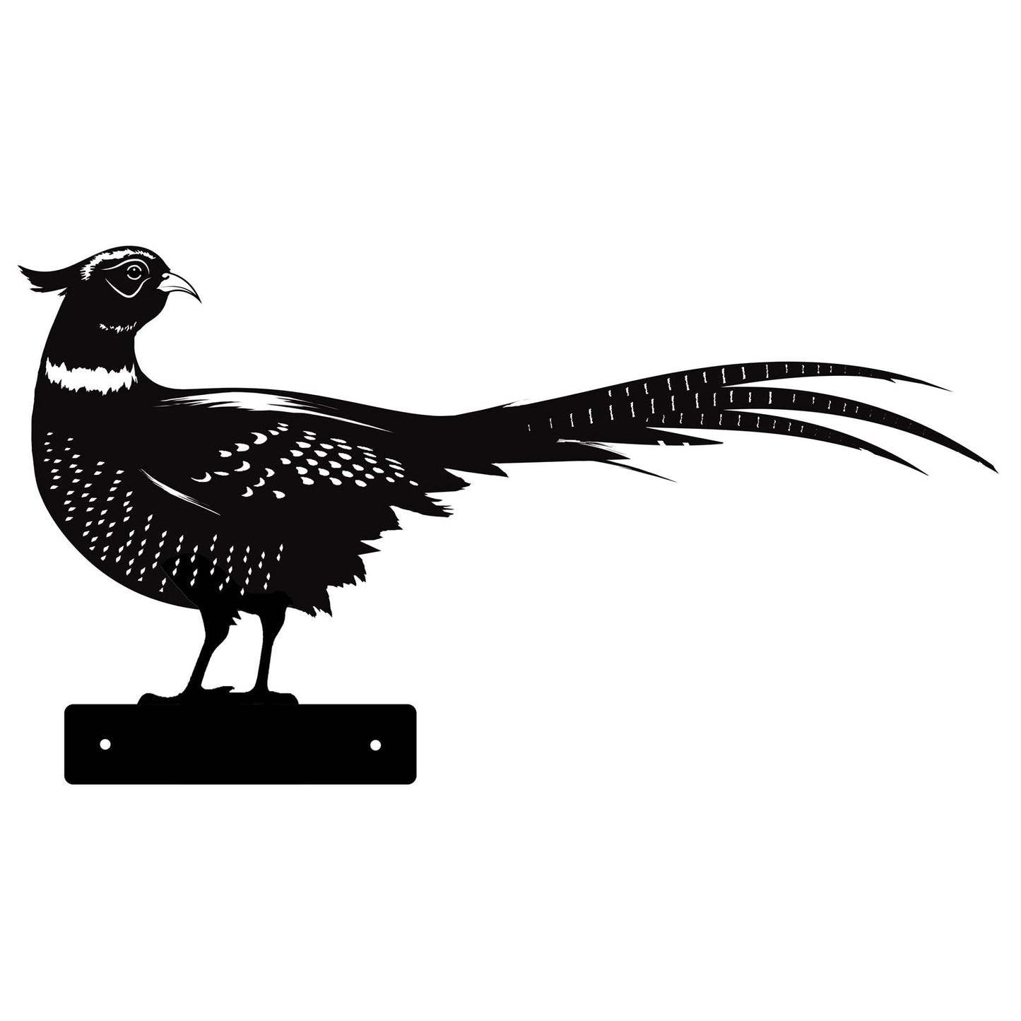 No.PF1047 Metal Peeking Farmyard Silhouette - Pheasant