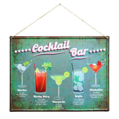 No.PH1001 Cocktail Bar Metal Wall Sign