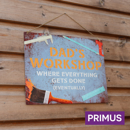 No.PH1003 Dad's Workshop Metal Wall Sign