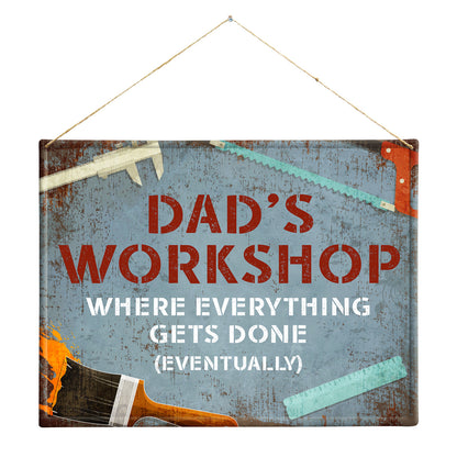 No.PH1003 Dad's Workshop Metal Wall Sign