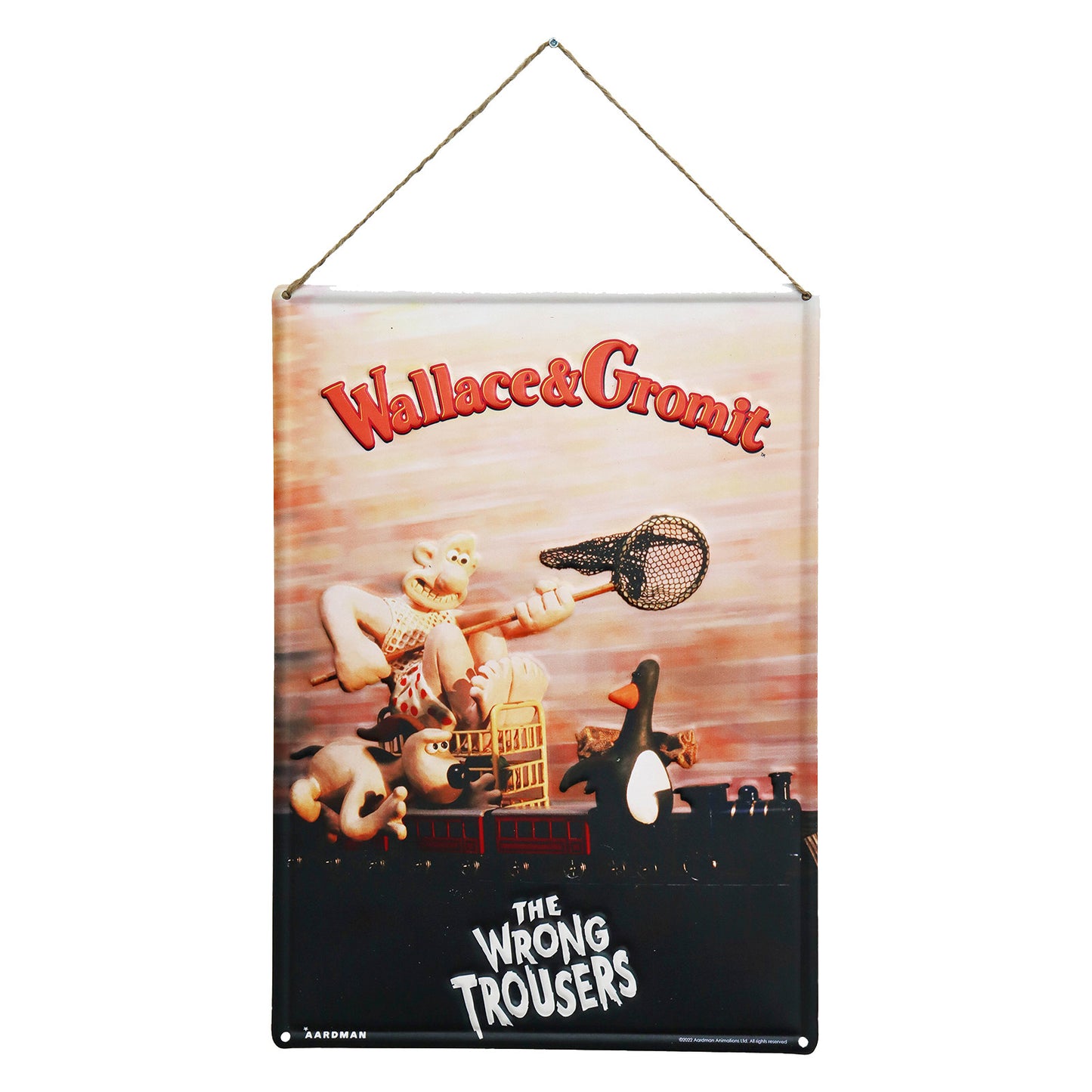 No.PH1019 Wallace & Gromit - The Wrong Trousers Metal Wall Sign