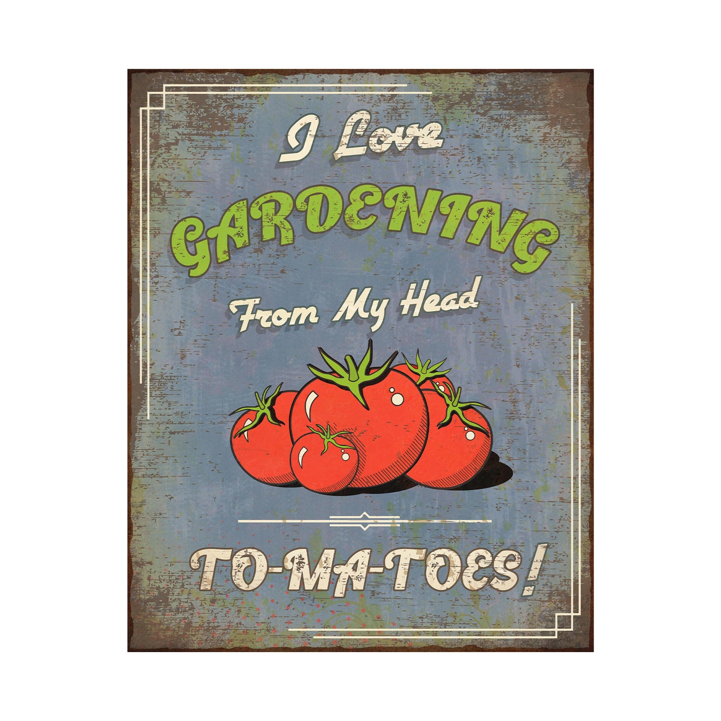 No.PH1027 Head To-Ma-Toes Metal Wall Sign