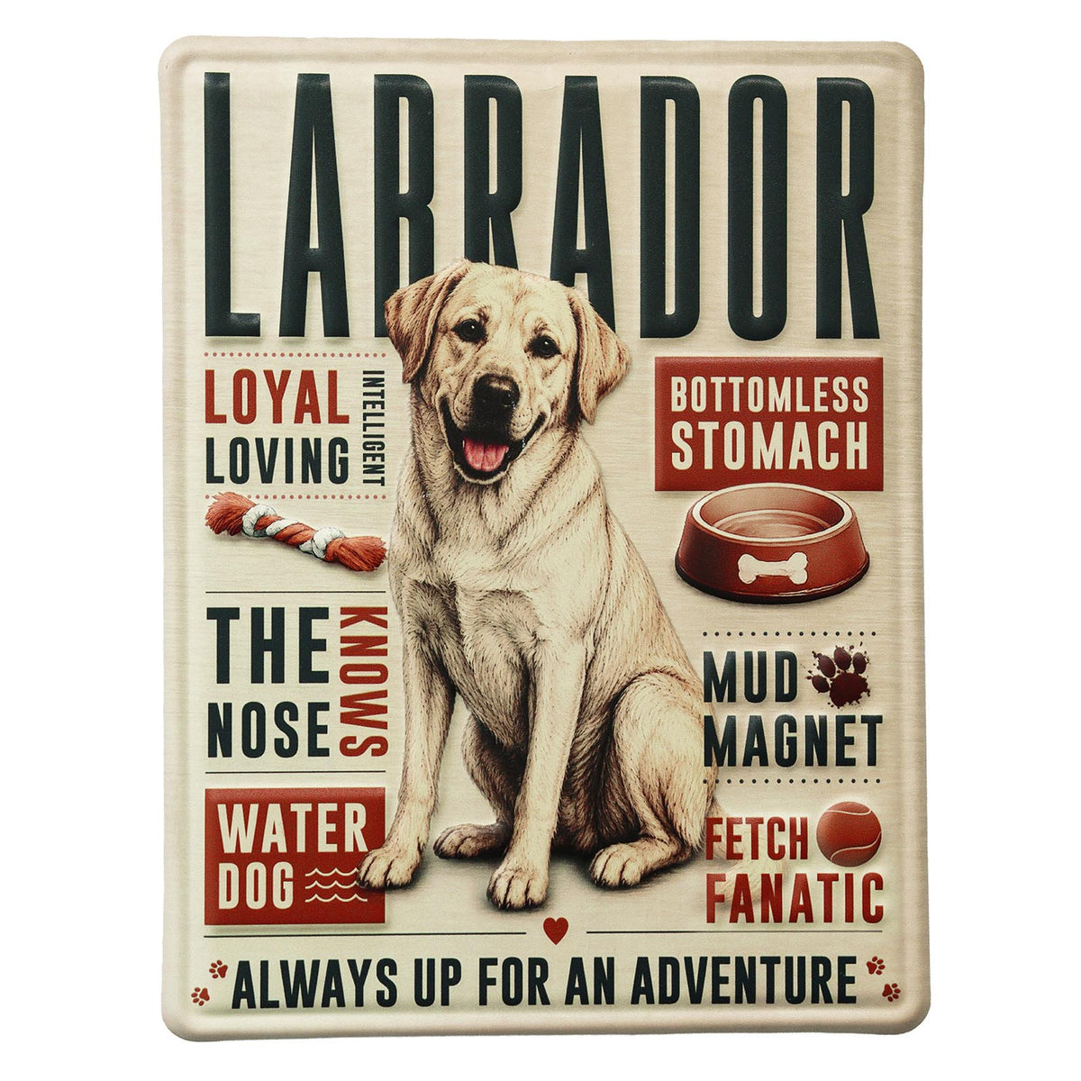 No.PH3003 Metal Pet Personality Plaque - Labrador