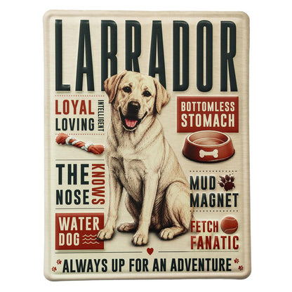 No.PH3003 Metal Pet Personality Plaque - Labrador