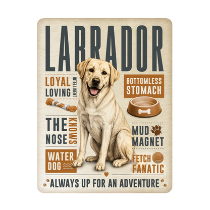 No.PH3003 Metal Pet Personality Plaque - Labrador