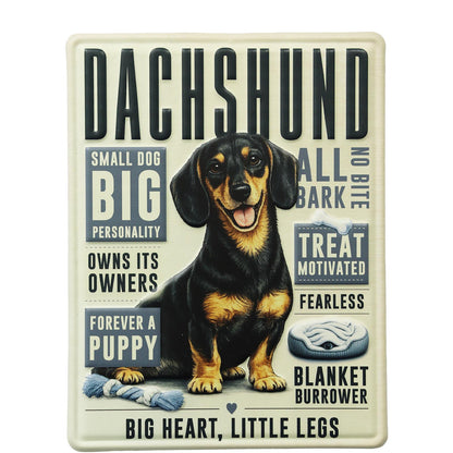 No.PH3006 Metal Pet Personality Plaque - Dachshund