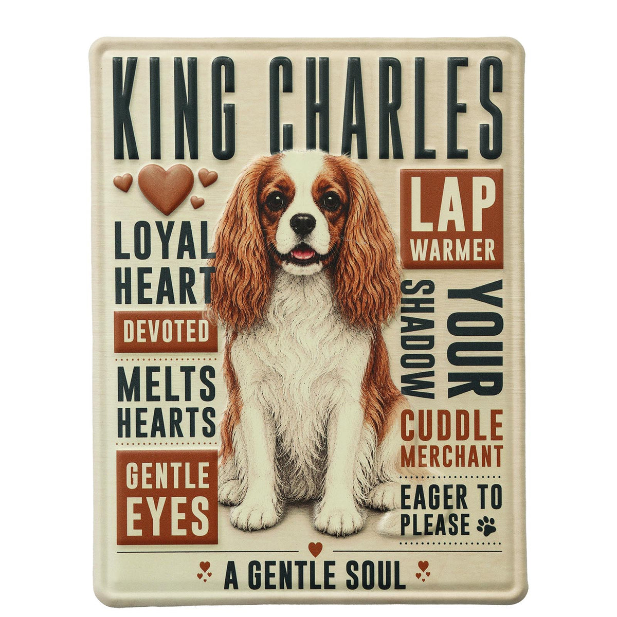 No.PH3011 Metal Pet Personality Plaque - Cavalier King Charles