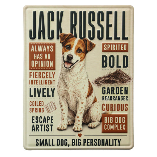 No.PH3014 Metal Pet Personality Plaque - Jack Russell