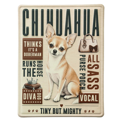 No.PH3015 Metal Pet Personality Plaque - Chihuahua