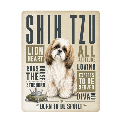 No.PH3017 Metal Pet Personality Plaque - Shih Tzu