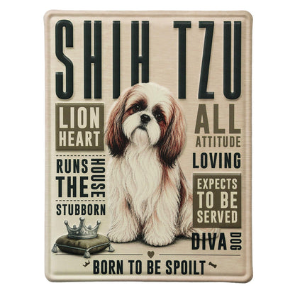 No.PH3017 Metal Pet Personality Plaque - Shih Tzu