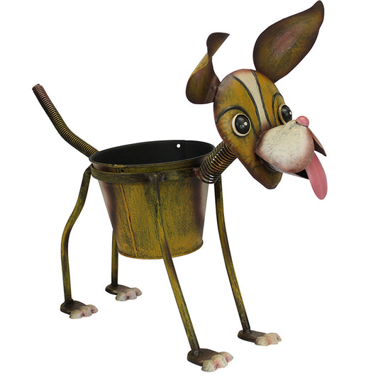 No.PQ1489 Nodding Dog Metal Planter