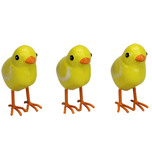 No.PQ1776 Small Metal Chicks - Set of 3