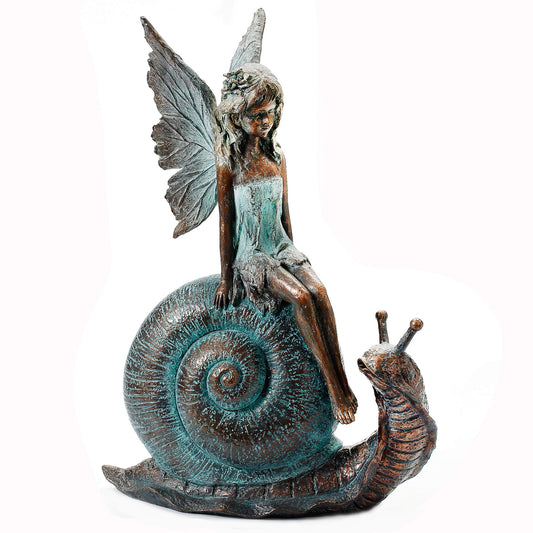 No.PR1001 Resin Fairy on Snail