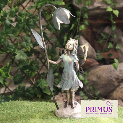 No.PR1004 Resin Fairy with Solar Flower Light