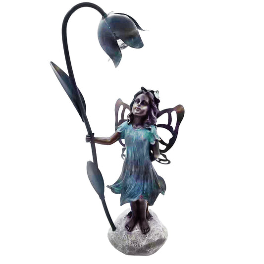 No.PR1004 Resin Fairy with Solar Flower Light