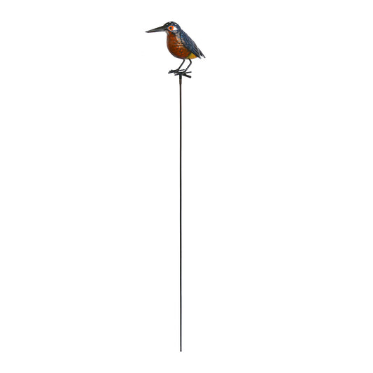 No.PS1479 Large Metal Kingfisher on Stake