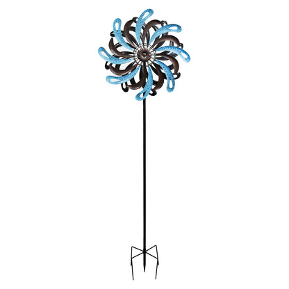 No.PS2044 Large Ocean Wave Vortex Wind Spinner Stake
