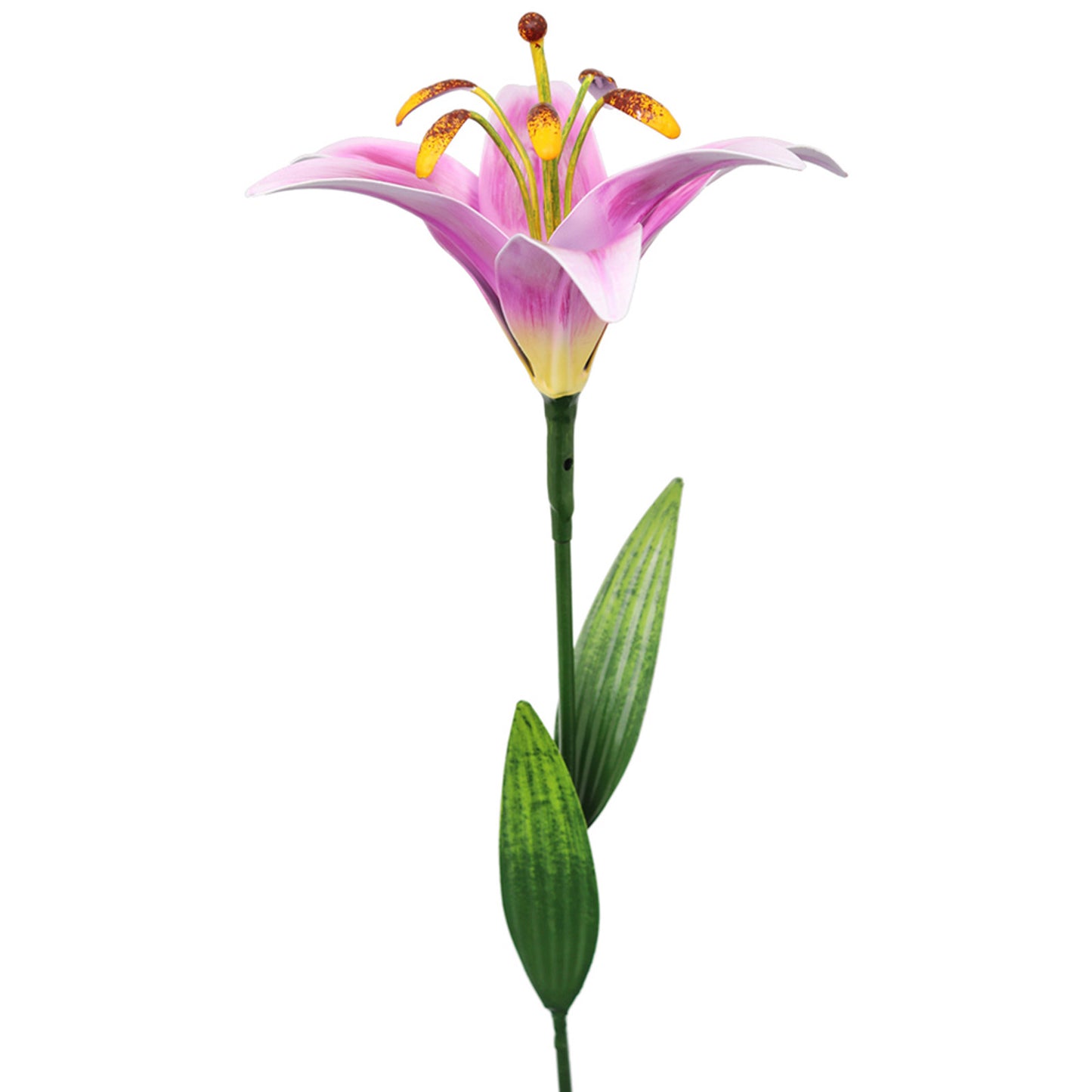 No.PS8580 Medium Metal Lily Garden Stake - Pink