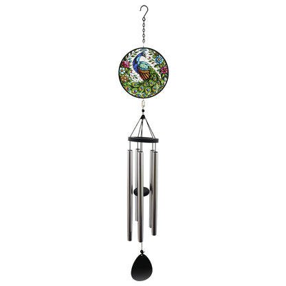 No.PT1061 Peacock Stained Glass Suncatcher Wind Chime