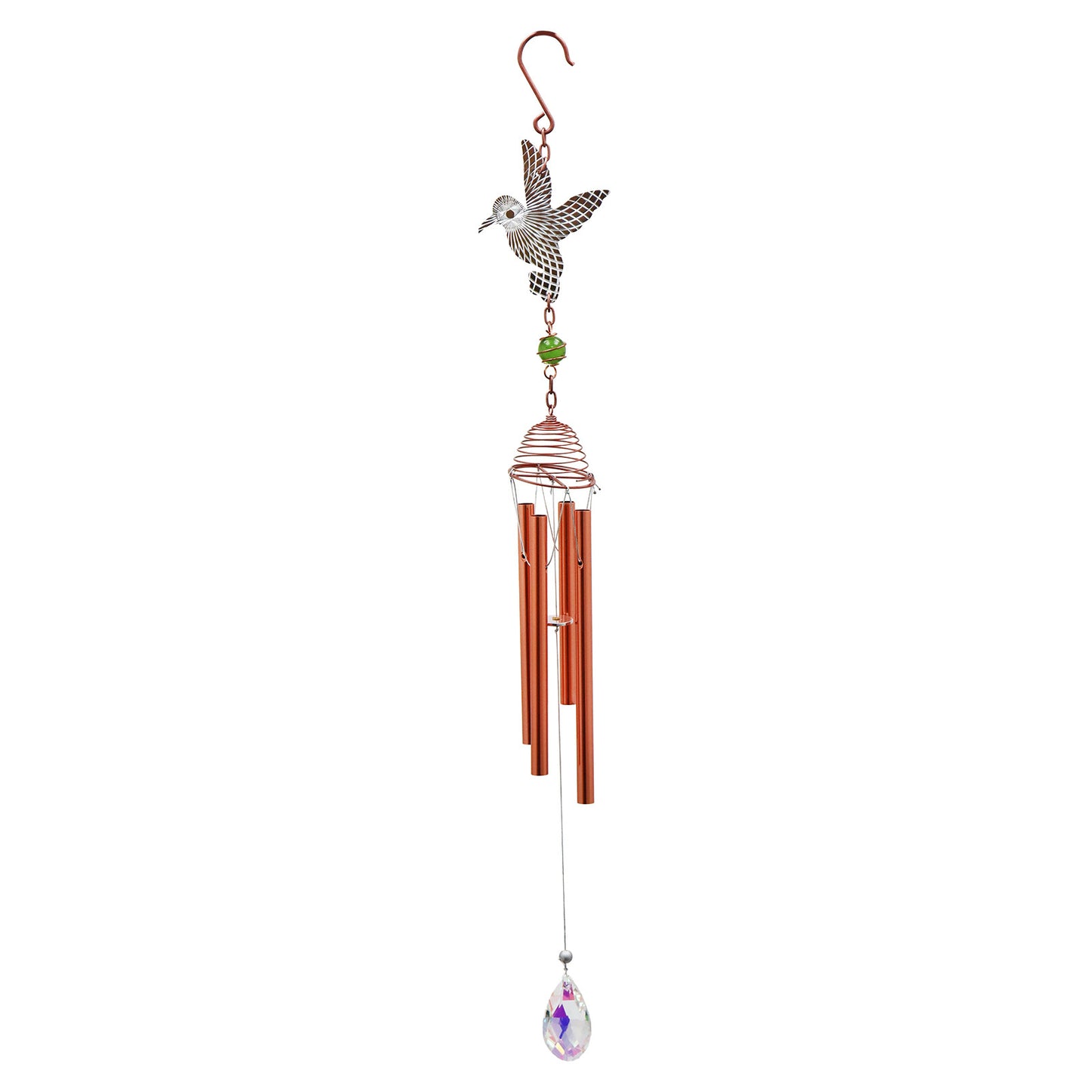 No.PT1067 Rose Gold Hummingbird Wind Chime