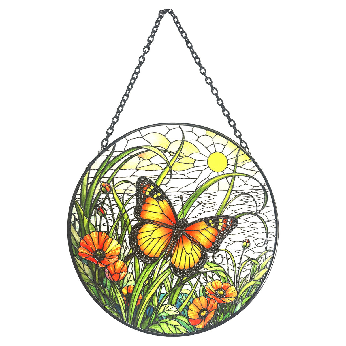No.PT2210N Stained Glass Hanging Suncatcher - Butterfly