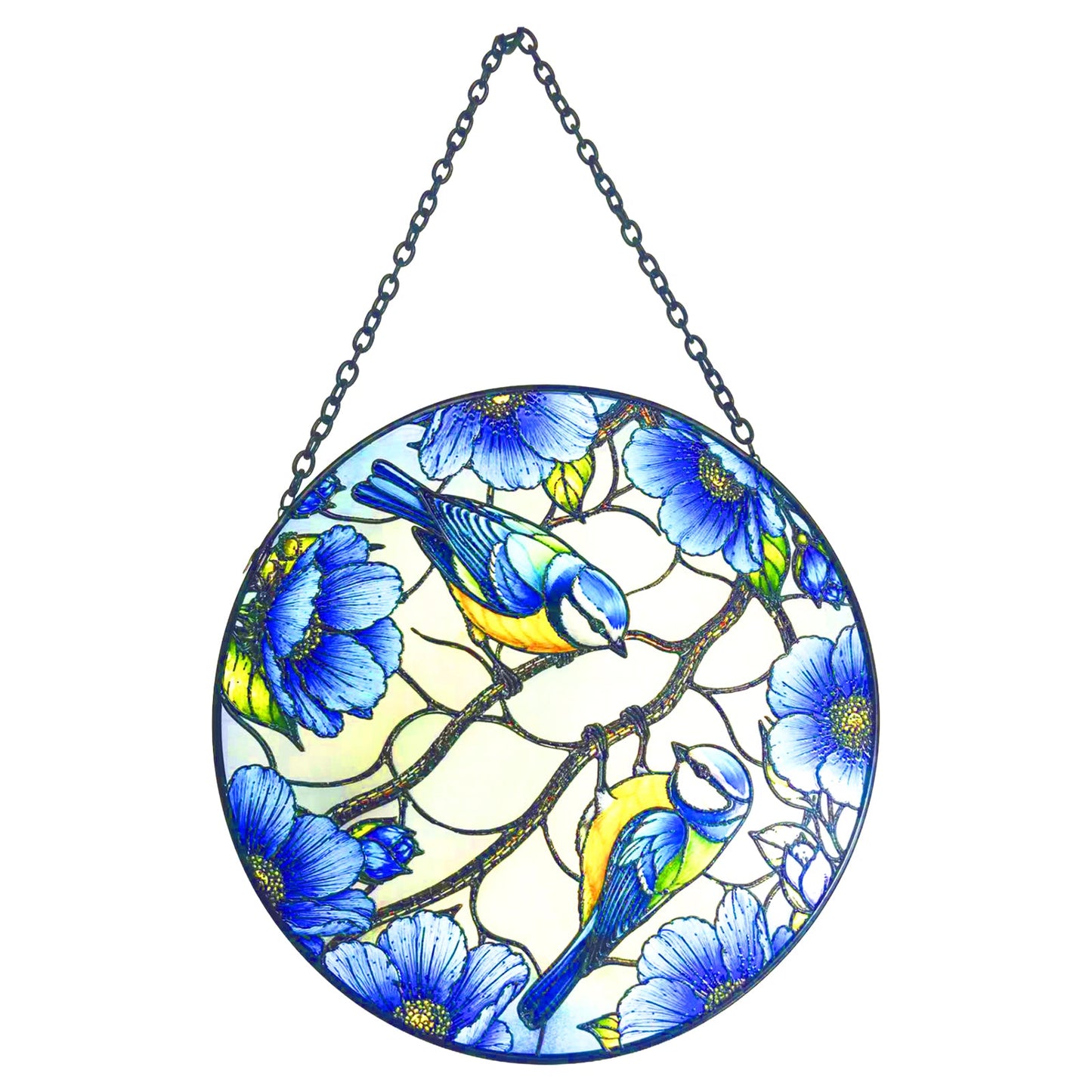 No.PT2212N Stained Glass Hanging Suncatcher - Blue Tit