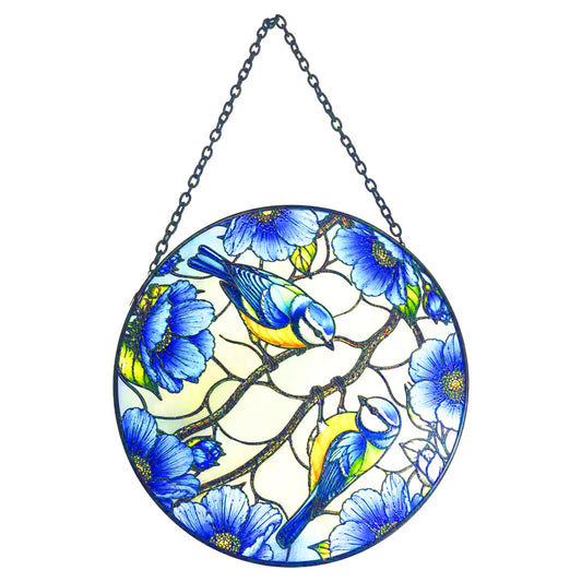 No.PT2212N Stained Glass Hanging Suncatcher - Blue Tit