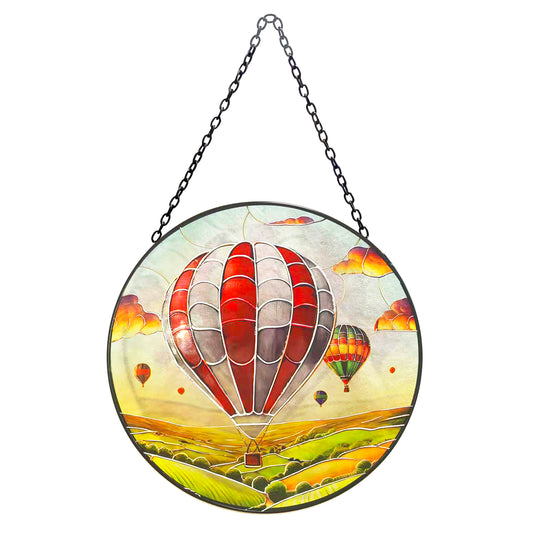 No.PT2214 Stained Glass Hanging Suncatcher - Hot Air Balloon