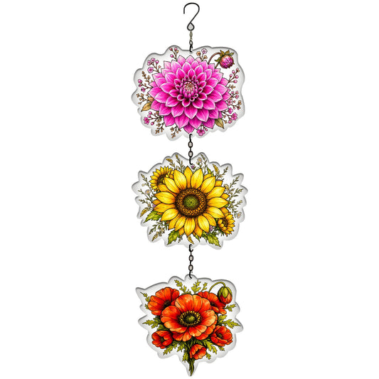 No.PT2221N Cut Glass Trio - Flowers