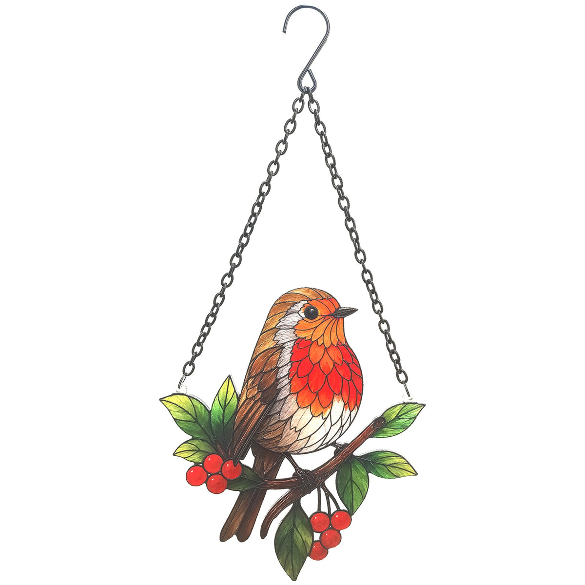 No.PT2331 Cut Glass Hanging Suncatcher - Robin