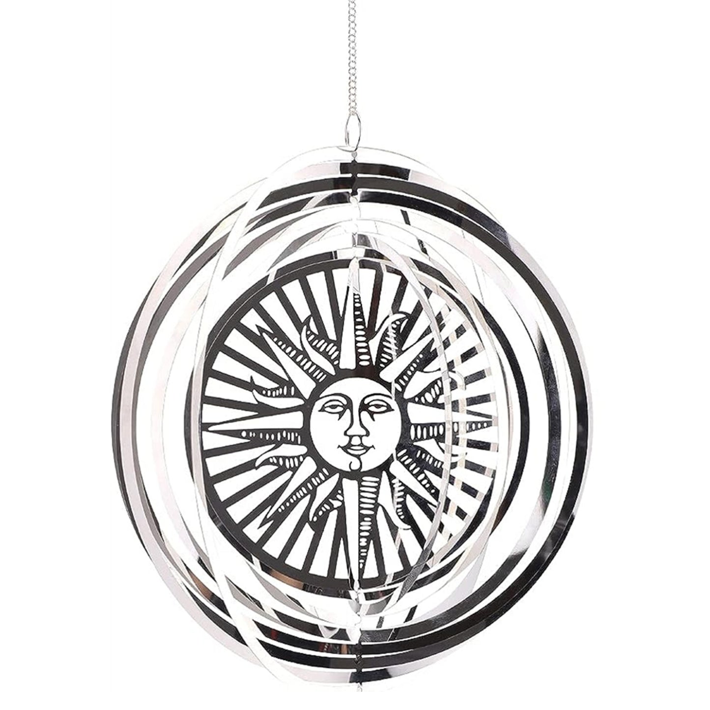 No.PT2405 Sun Stainless Steel Hanging Wind Spinner