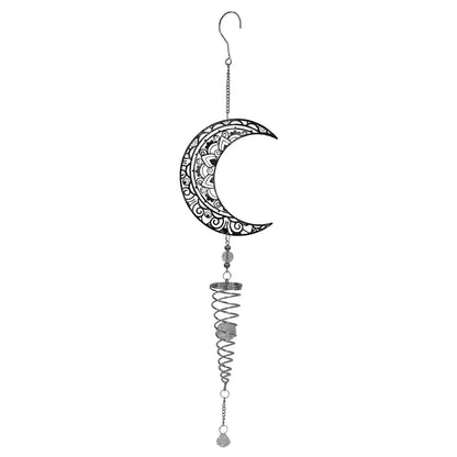 No.PT2506 Moon Stainless Steel Hanging Spiral Spinner