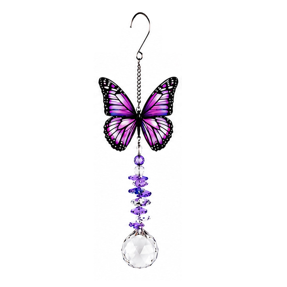 No.PT3132 Butterfly Jewel Drop - Amethyst