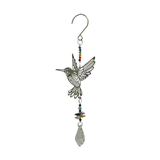 No.PT3201 Stainless Steel Mini Rainbow Gemstone Hanger - Hummingbird