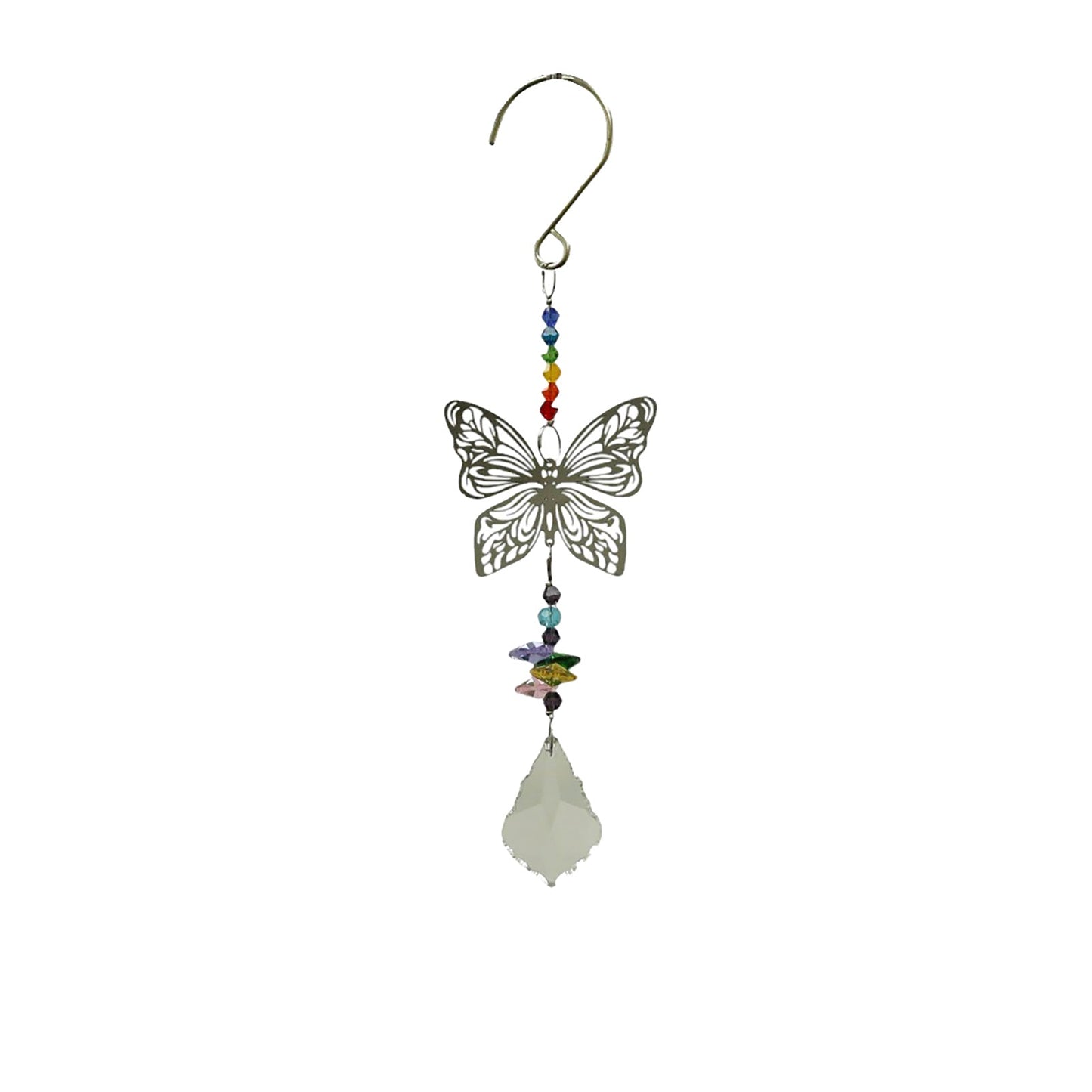 No.PT3204 Stainless Steel Mini Rainbow Gemstone Hanger - Butterfly