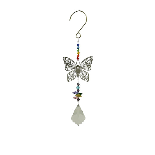 No.PT3204 Stainless Steel Mini Rainbow Gemstone Hanger - Butterfly