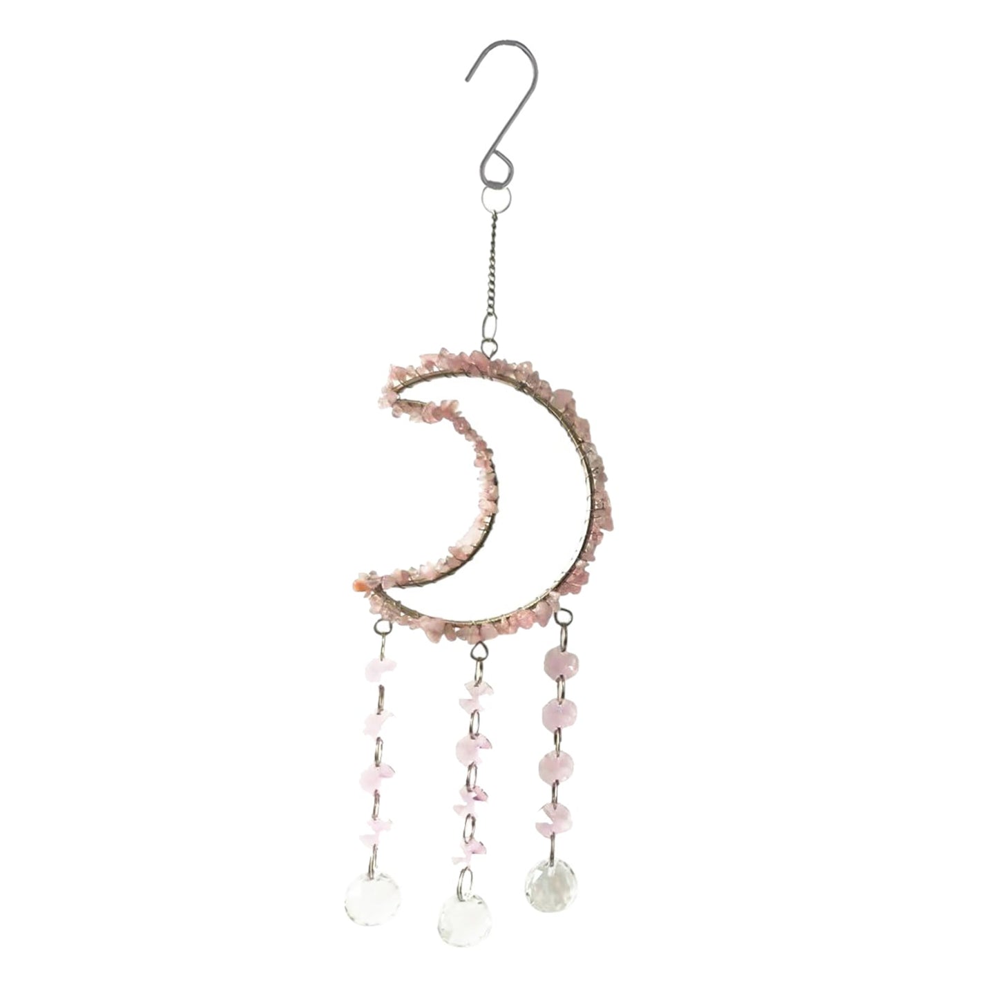 No.PT3301 Gemstone Moon Hanger - Pink