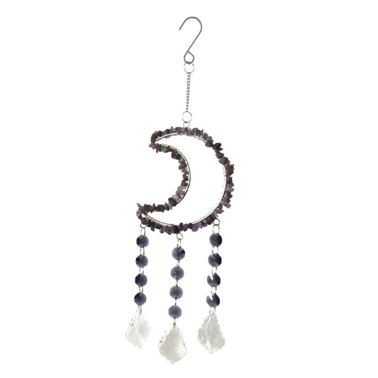 No.PT3301 Gemstone Moon Hanger - Purple