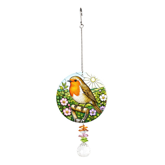 No.PT3703 Jewel Drop Suncatcher - Robin