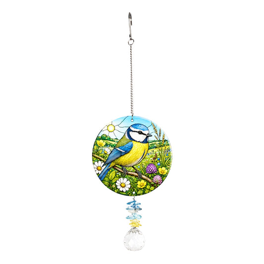 No.PT3704 Jewel Drop Suncatcher - Blue Tit