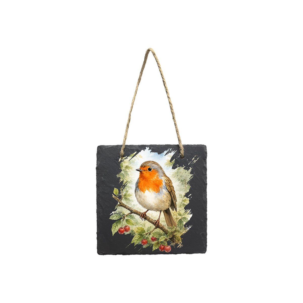 No.PT5101 Square Slate Art - Robin