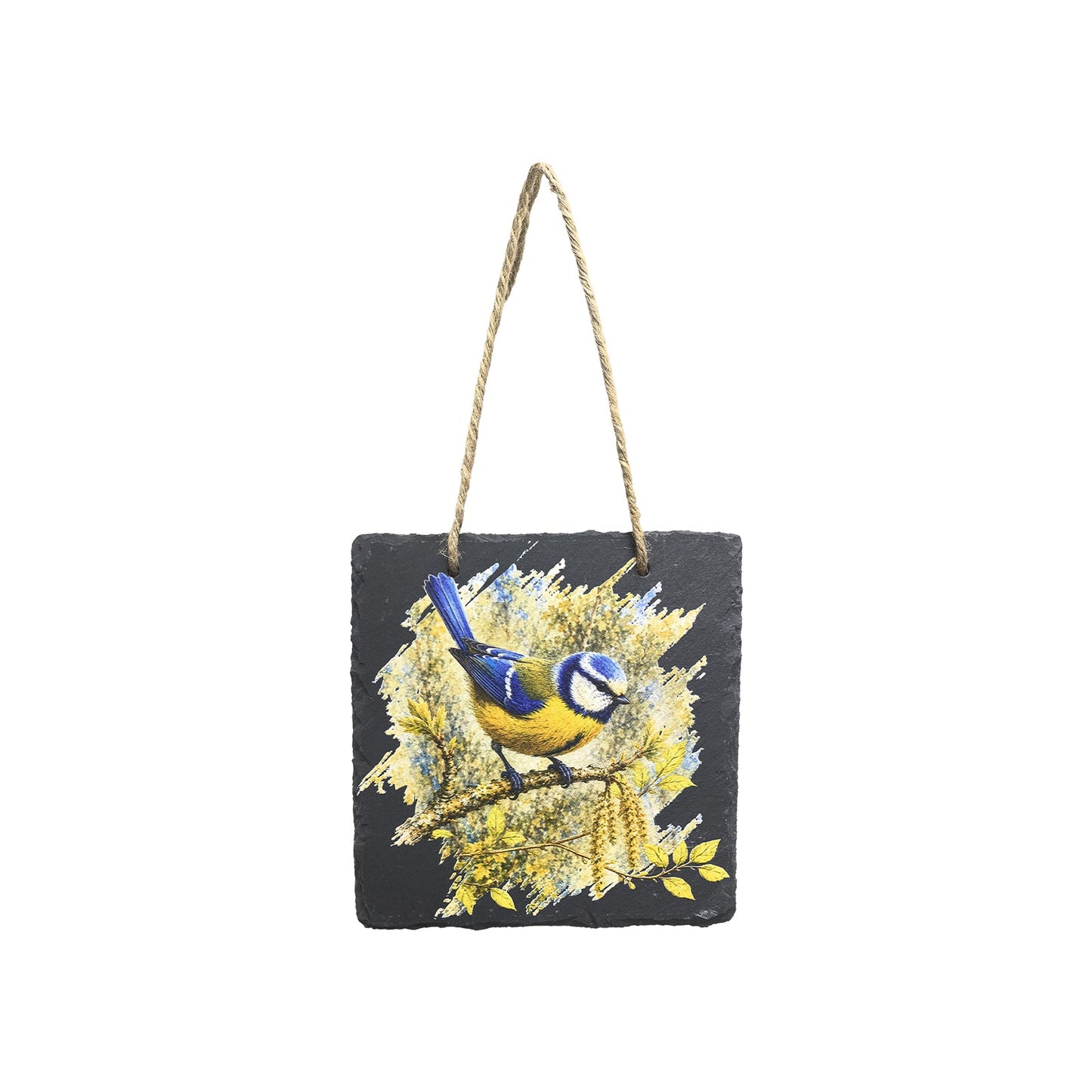 No.PT5102 Square Slate Art - Blue Tit