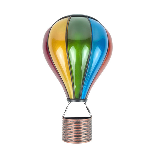 No.PT6124 Large Wall Mounted Solar LED Hot Air Balloon - Rainbow